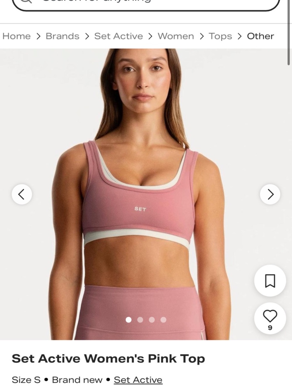 SET ACTIVE x PARKE collab pink and cream set